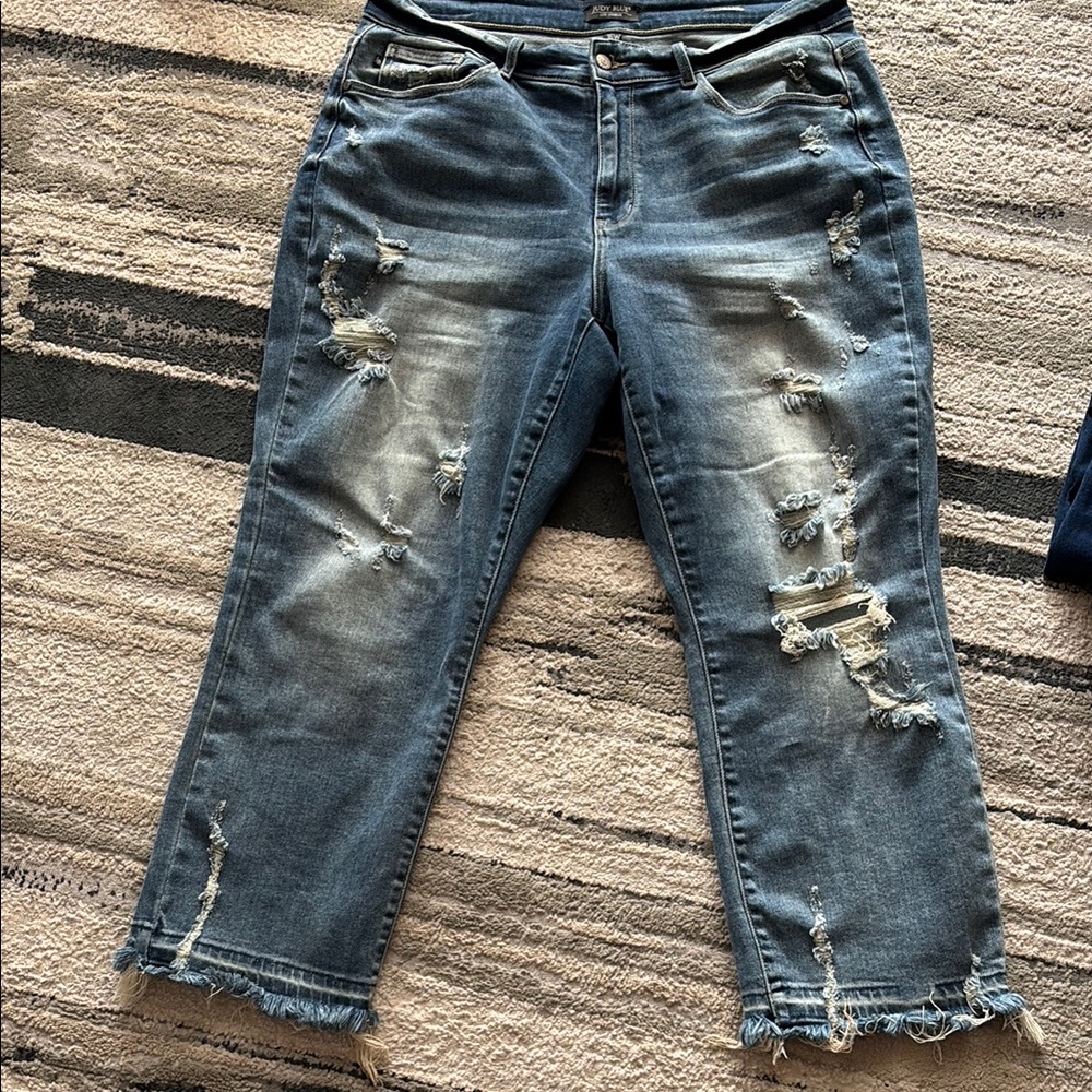 Judy Blue Distressed Blue Jeans for Women